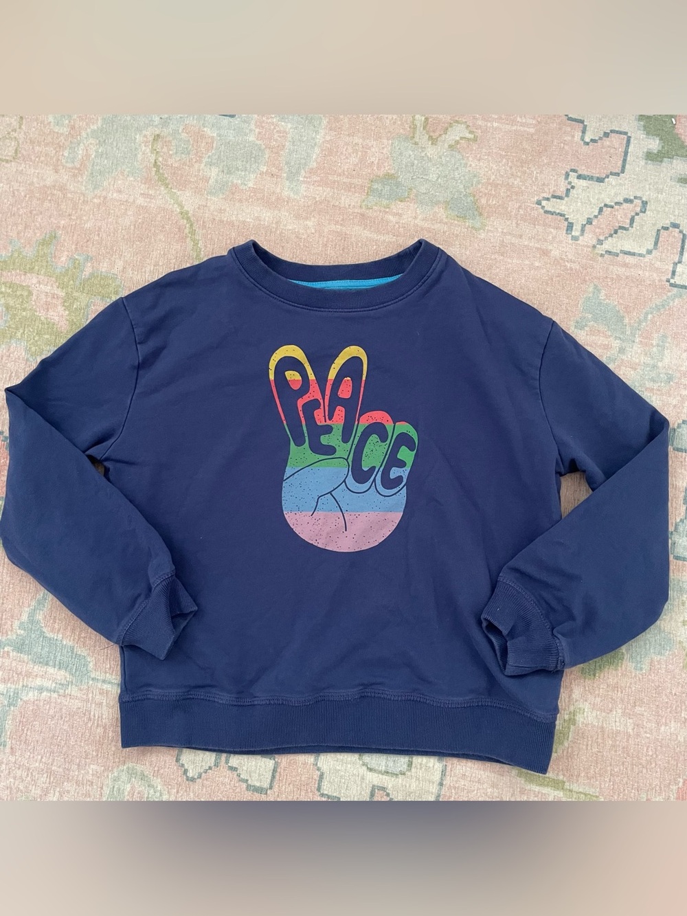 Mini Boden “Peace” Sweatshirt (size 9-10Y)